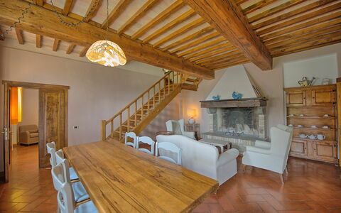 Logement Villa Acciaioli: Salle à manger, Salon