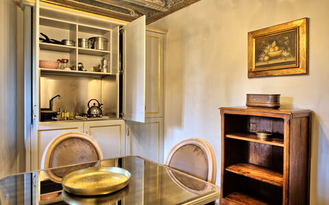 Logement Cappella: Cuisine, Salle à manger, Salon