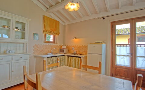 Logement Tiglio: Cuisine, Salle à manger, Salon