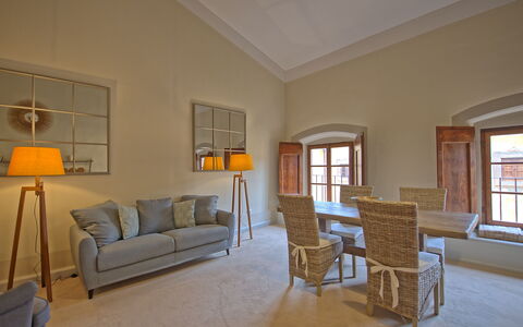 Logement Montegufoni 27: Cuisine, Salle à manger, Salon