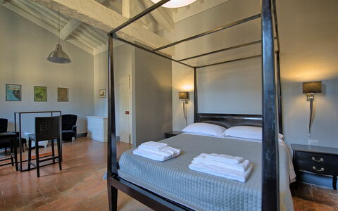 Logement Montegufoni 22: chambre à coucher