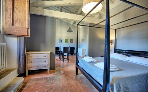 Logement Montegufoni 22: chambre à coucher