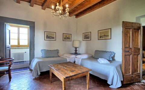 Logement Montegufoni 23: chambre à coucher