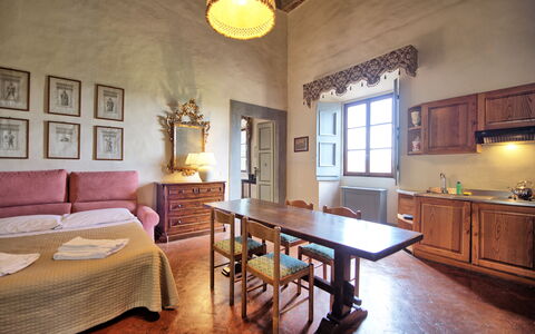 Logement Fattoressa: Cuisine, Salle à manger, Salon