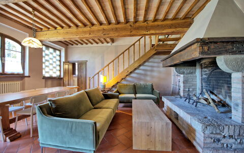 Logement Villa Acciaioli: Salle à manger, Salon