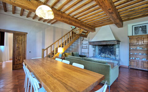 Logement Villa Acciaioli: Salle à manger, Salon