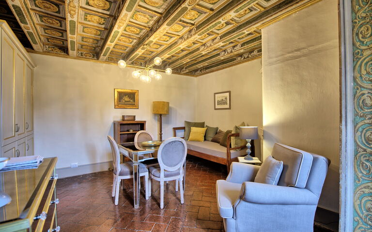 Logement Cappella: Cuisine, Salle à manger, Salon