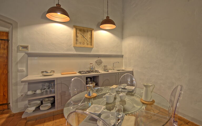 Logement Montegufoni 17: Cuisine, Salle à manger, Salon