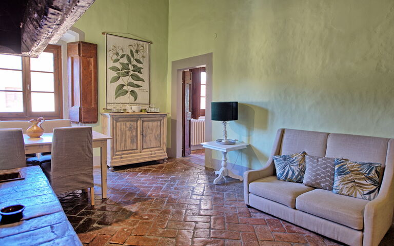 Logement Montegufoni 29: Cuisine, Salle à manger, Salon