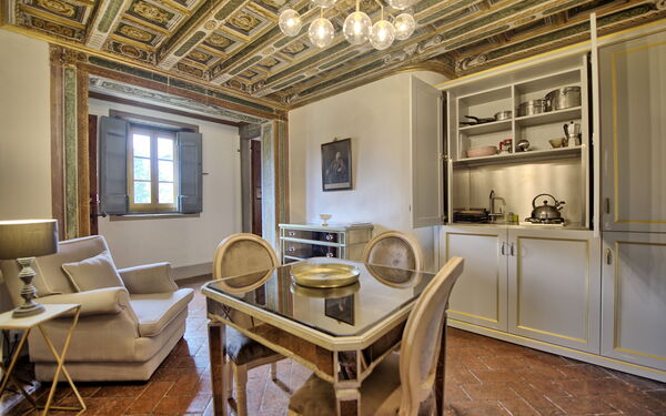 Logement Cappella: Cuisine, Salle à manger, Salon