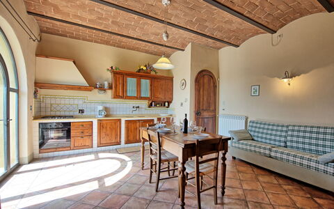 Logement Glicini 1: Cuisine, Salle à manger, Salon