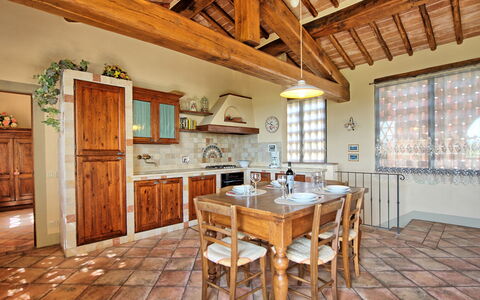 Logement Glicini 3: Cuisine, Salle à manger, Salon