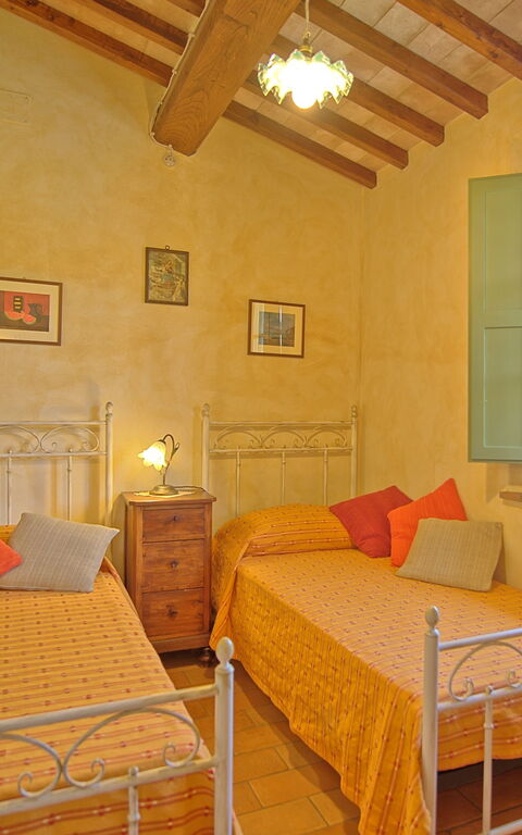 Castelmuzio: chambre à coucher