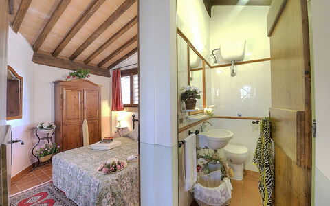 Logement Montelopio 6: chambre à coucher, Salle de bain