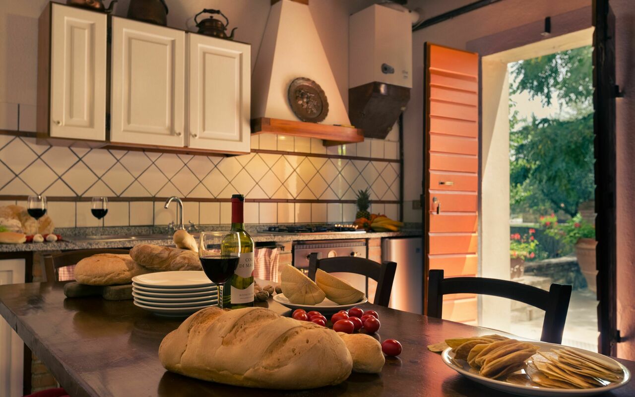 Logement Montelopio 3: Aliments, Cuisine, Salle à manger, Salon