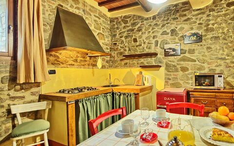 Logement Orietta 1: Cuisine, Salle à manger, Salon