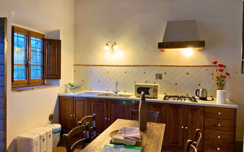 Logement Le Fonti 14: Cuisine, Salle à manger