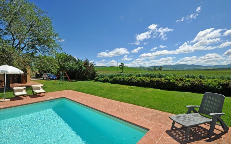 Pienza: bassin, Jardin