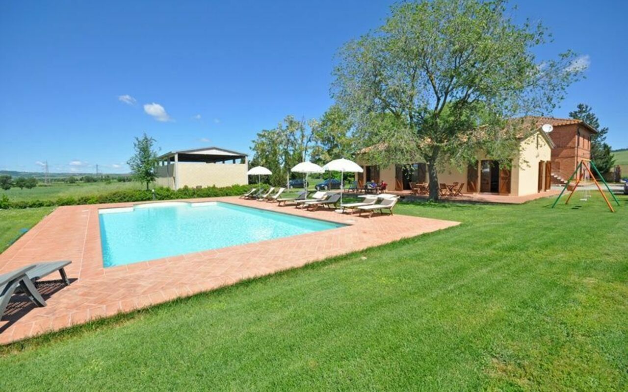 Pienza: bassin, Jardin