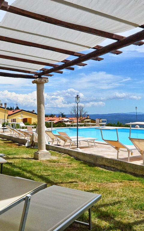 Le Querciolaie: bassin, Jardin