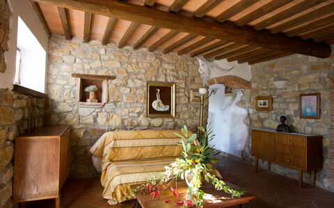 Logement Boscaiolo: chambre à coucher