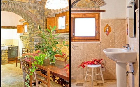 Logement Adamo Ed Eva: Cuisine, Salle à manger, Salle de bain, Salon