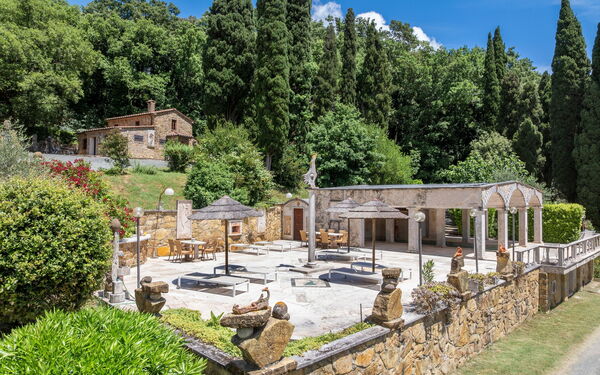 Le Querciolaie with Geothermal Pool: bassin, Extérieur, jacuzzi, Vues