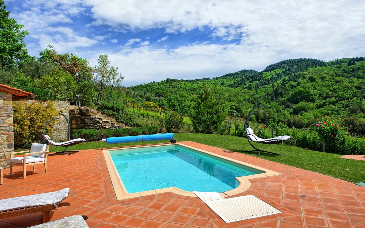 Villa Barbischio: bassin, Jardin