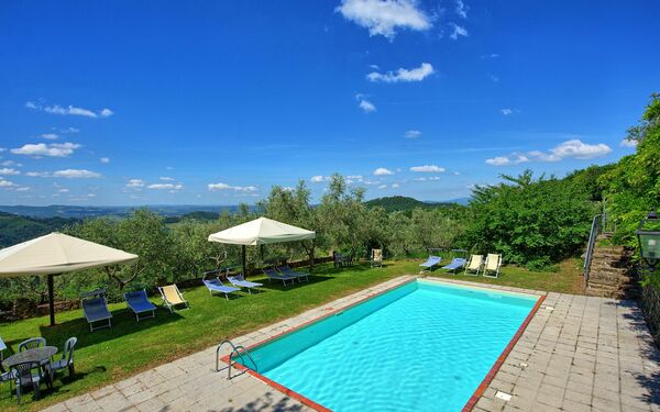 Panzalla: bassin, Jardin