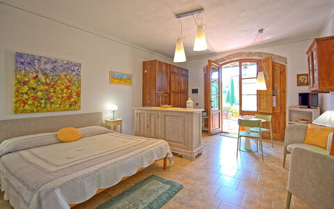 Logement Ovile: chambre à coucher, Cuisine, Salle à manger, Salon