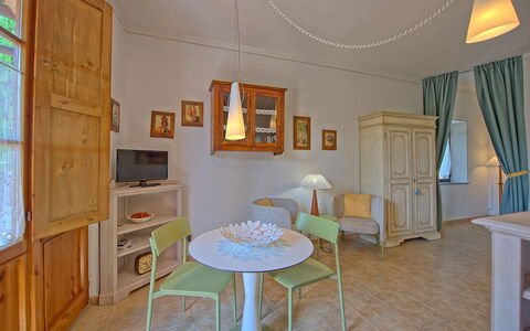 Logement Ovile: chambre à coucher, Cuisine, Salle à manger, Salon