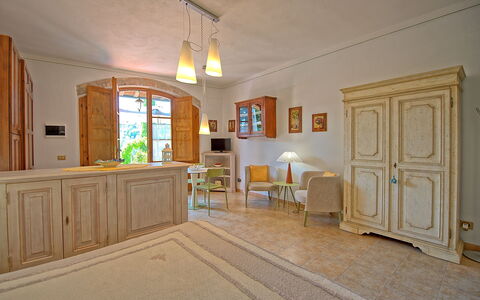 Logement Ovile: chambre à coucher, Cuisine, Salle à manger, Salon