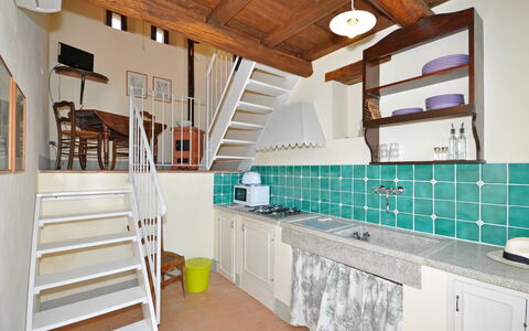 Logement Forno House: Cuisine, Salle à manger, Salon