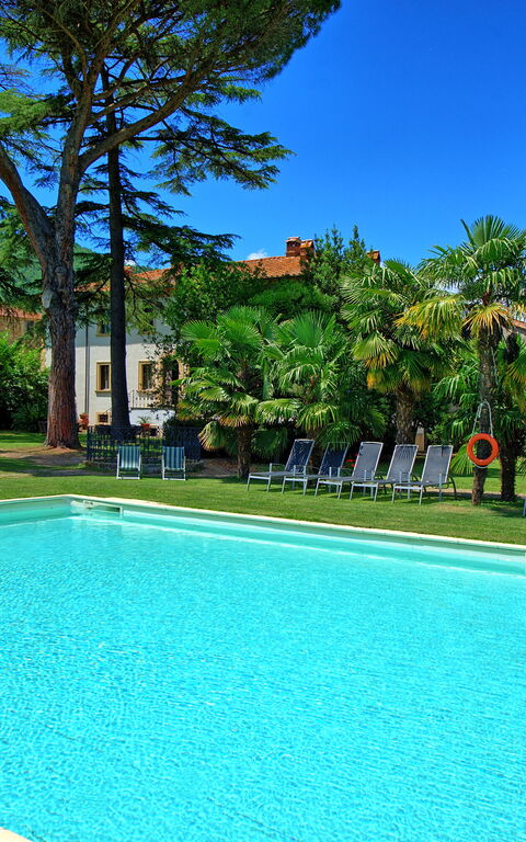 Villa Capolona: bassin, Extérieur