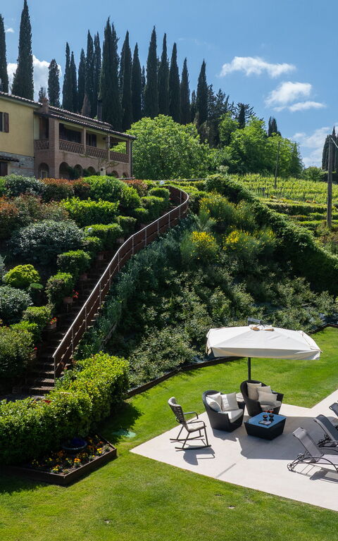 Villa Sabrina: bassin, Jardin