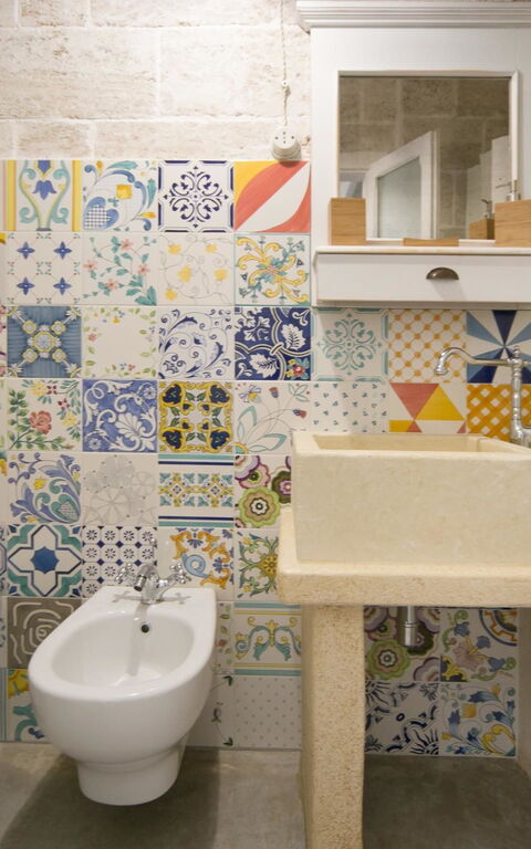 Trullo Torre Suda: Salle de bain