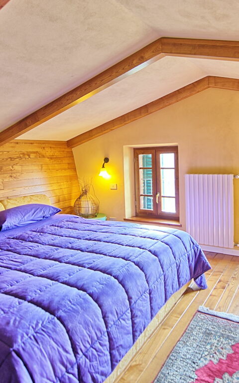 Villa Poggiospinoso: chambre à coucher