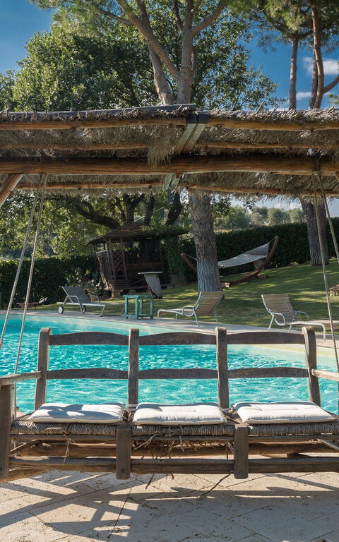 Villa Poggiospinoso: bassin, Extérieur, Jardin