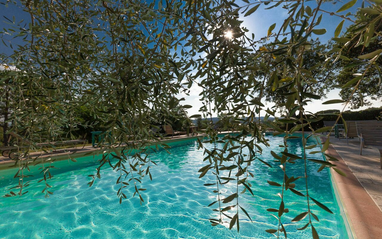 Villa Poggiospinoso: bassin, Extérieur