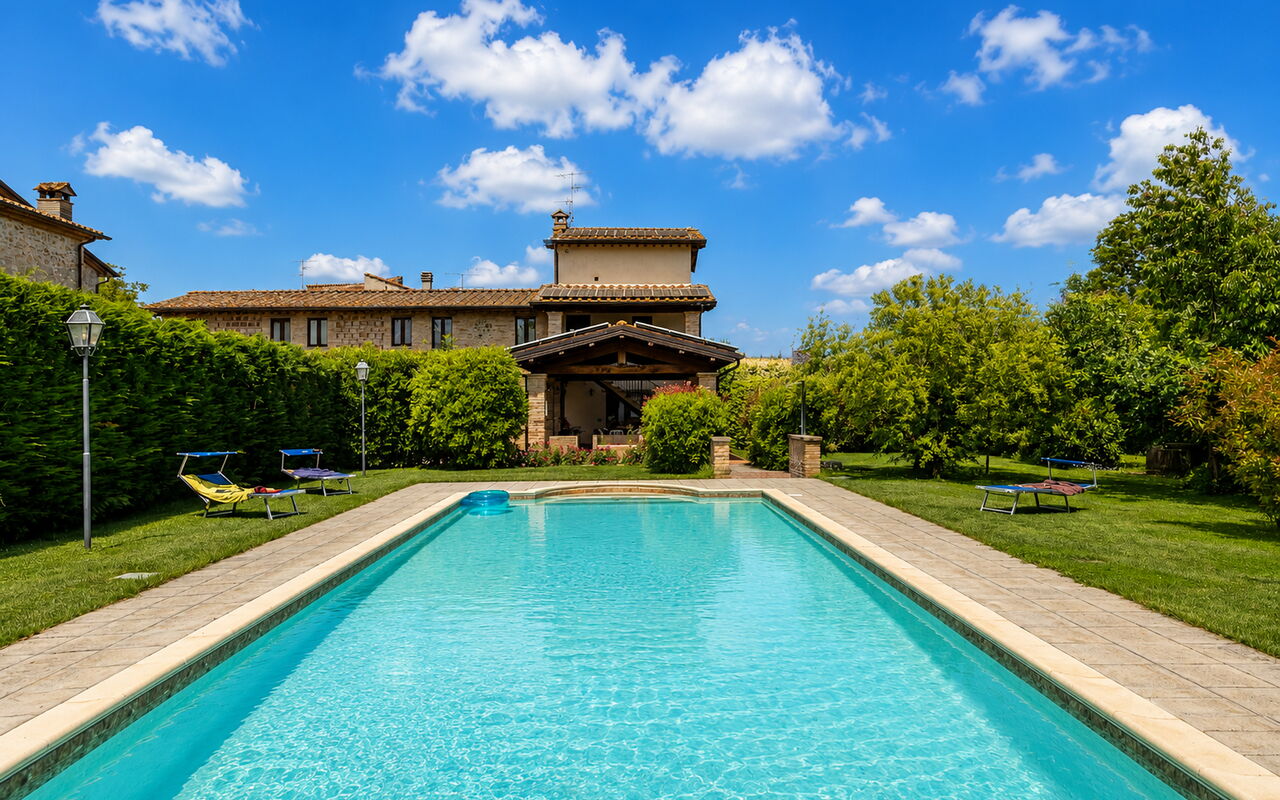 Casale Tiziano: bassin, Extérieur, Extérieurs, Jardin