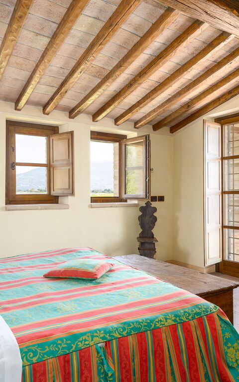 Villa Assisi: chambre à coucher