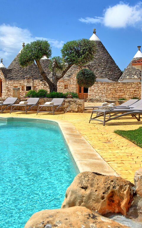 Trullo Santo Stefano: bassin, Extérieur, Jardin