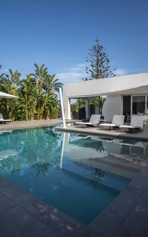 Villa Denari: bassin, Extérieur