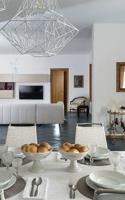 Villa Salinella: Salle à manger, Salon