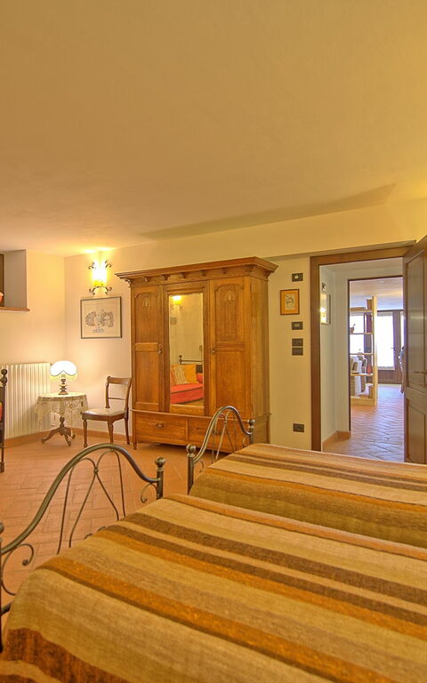 Villa Farneta: chambre à coucher