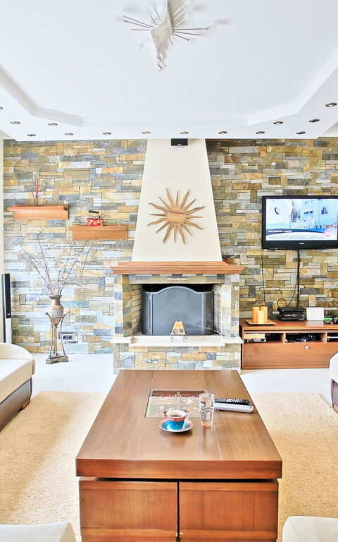 Acharavi Beach Villa: Salon