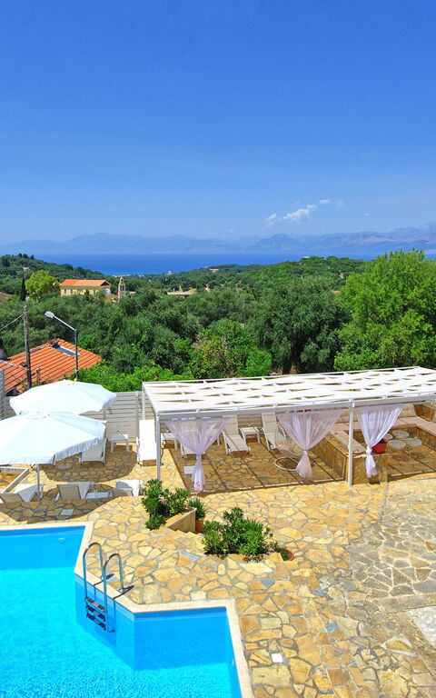 Villa Giador: bassin, Extérieur