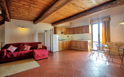 Logement Fienile: Cuisine, Salle à manger, Salon