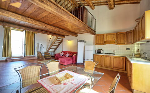 Logement Fienile: Cuisine, Salle à manger, Salon