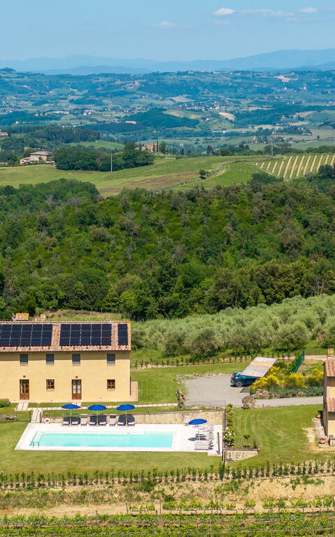 Villa Il Caggio: bassin, Vues